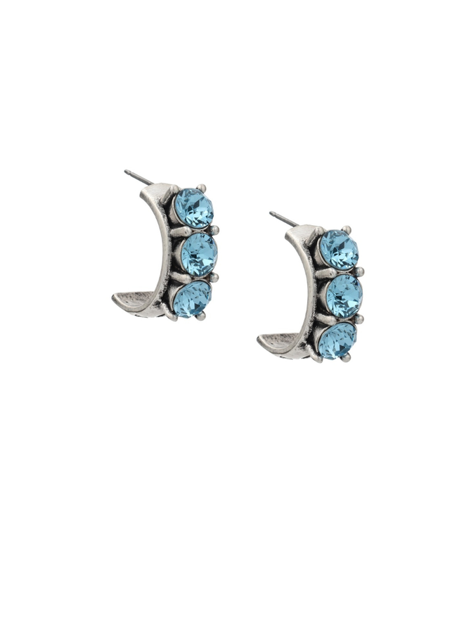 French Kande Hugs Earrings In Aqua