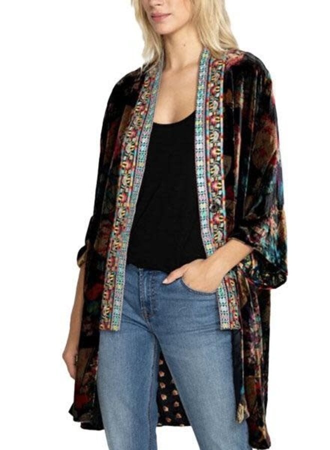 Velvet sales kimono cardigan