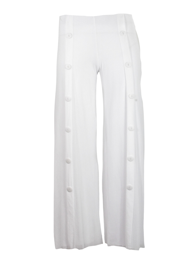 Petit Pois Palazzo Sailor Pant In White