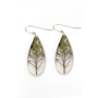 Teardrop Green Tree Earrings