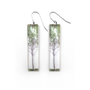 Tall Green Tree Earrings