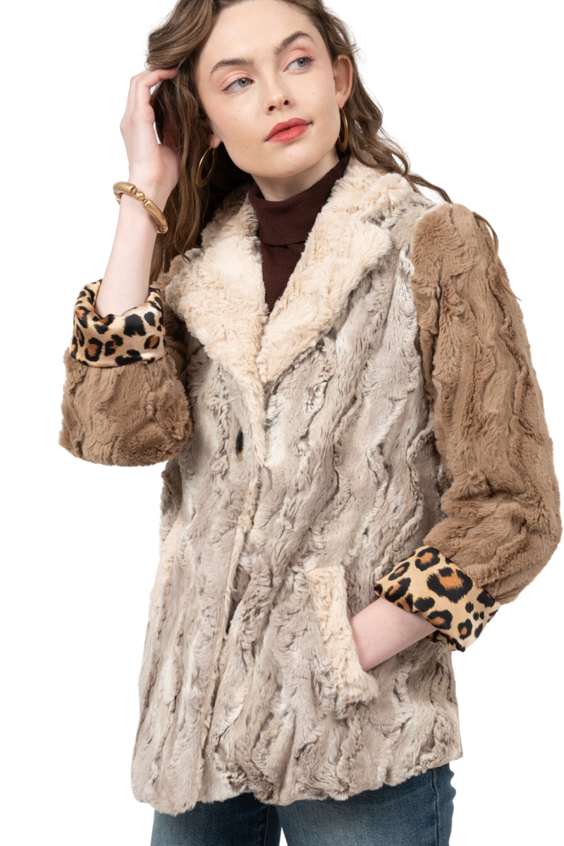 Ivy Jane Patchwork Fur Jacket - Shady And Katie - Shady And Katie