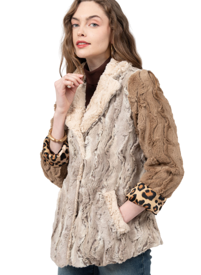 Ivy Jane Patchwork Fur Jacket