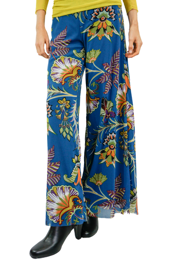 Petit Pois Palazzo Pants In Virtual Chlorophy