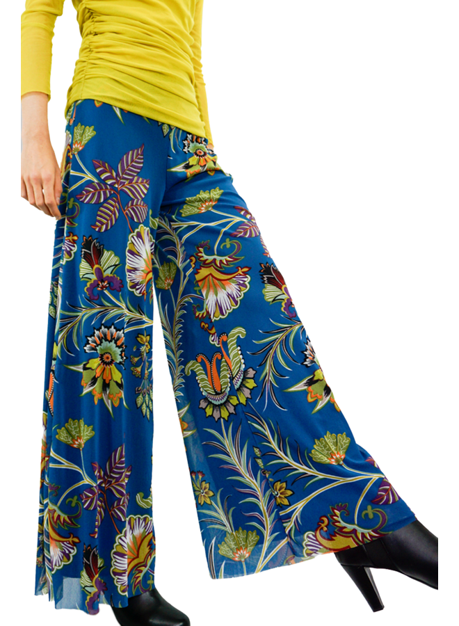 Petit Pois Palazzo Pants In Virtual Chlorophy