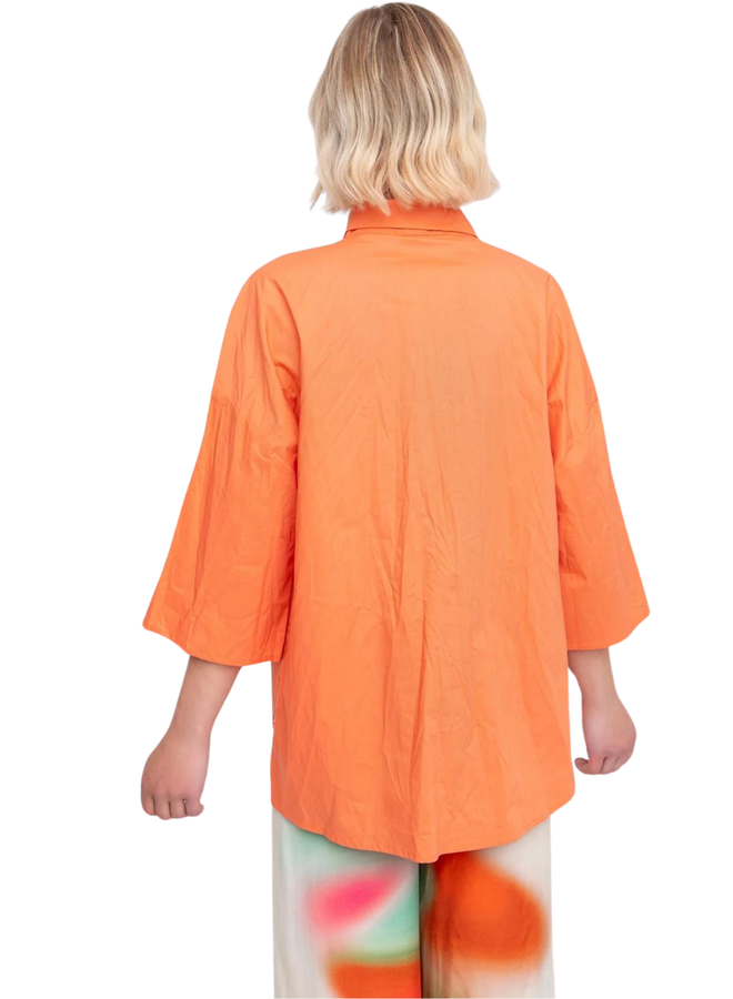 Ozai Trickster Crinkle Shirt In Peach - Shady And Katie - Shady And Katie