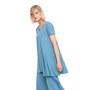 Ozai Resort Asymmetrical Tunic Top In Azure