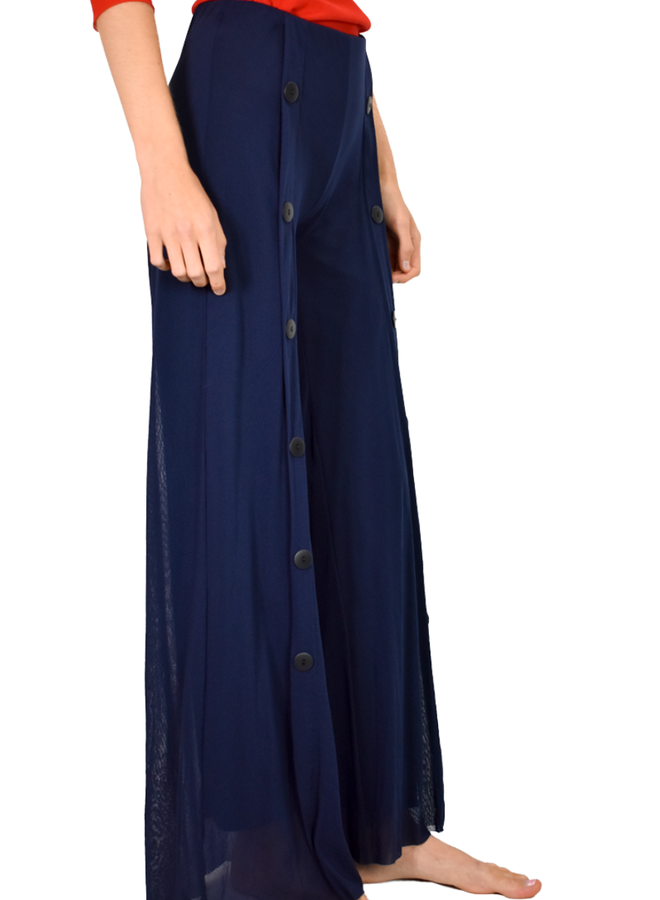 Petit Pois Palazzo Sailor Pant In Midnight Blue
