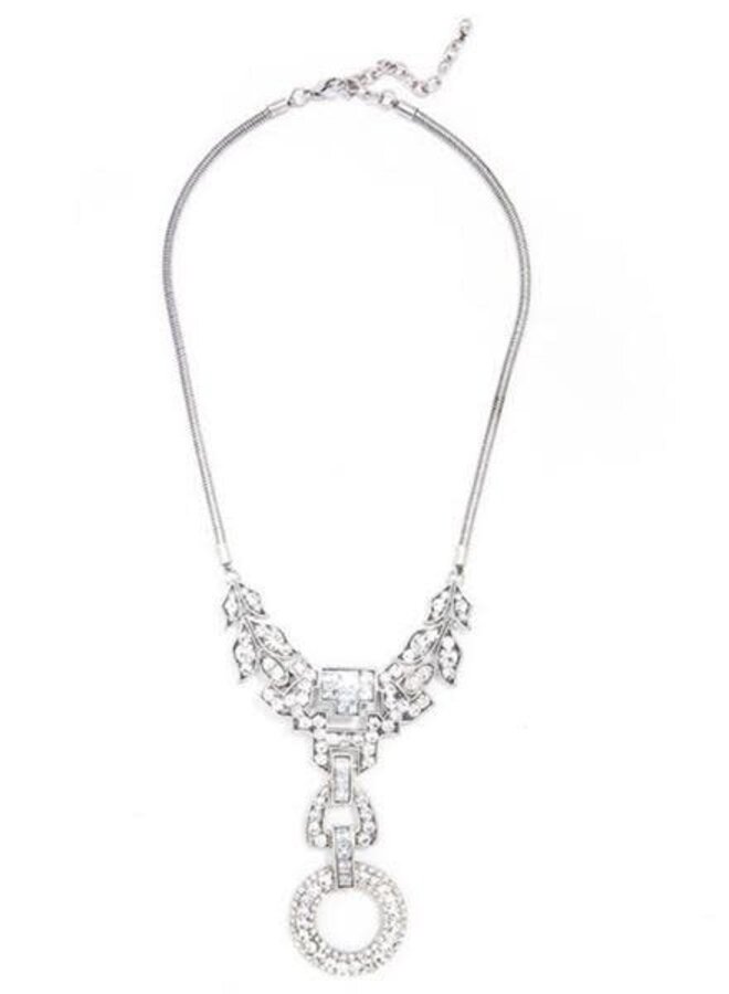 Antiqued Dazzling Crystal Necklace