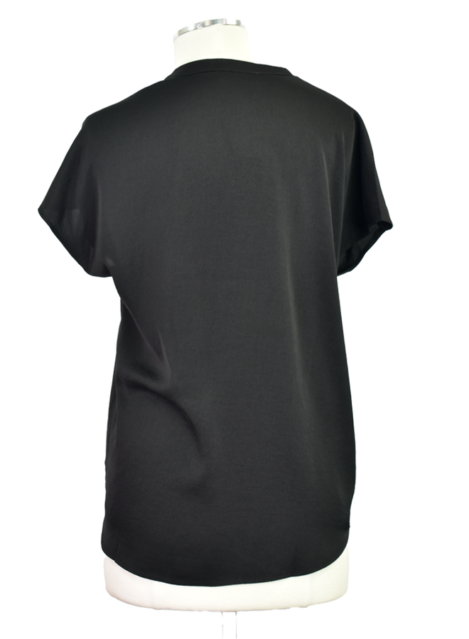 Renuar Essential Short Sleeve Top In Black