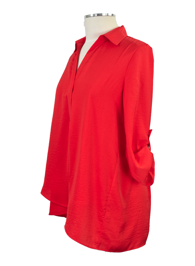 Renuar Soft And Beautiful Blouse In Rouge
