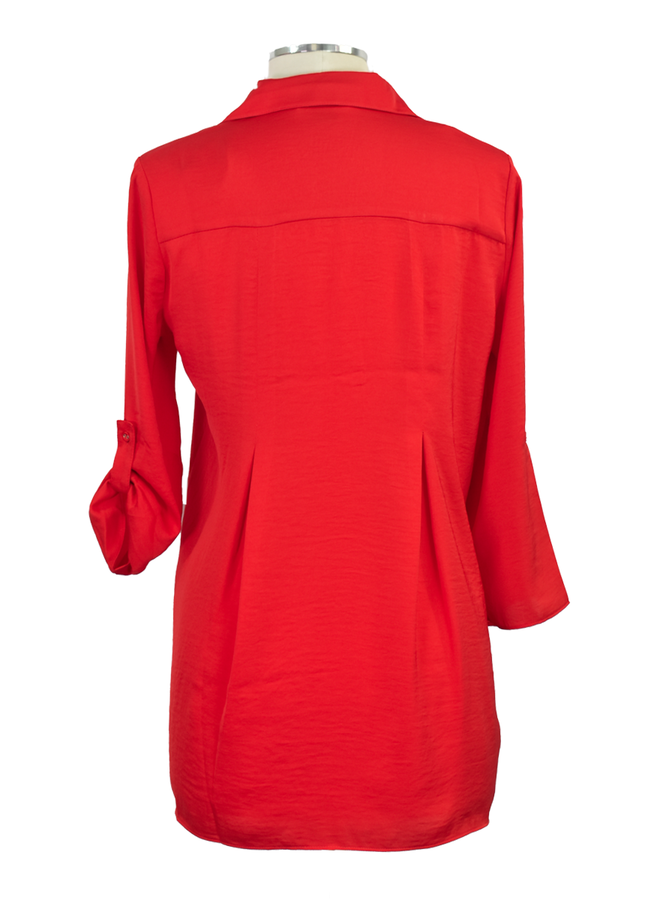 Renuar Soft And Beautiful Blouse In Rouge