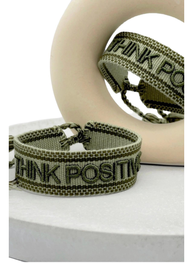 Think Positive Bracelet In Green