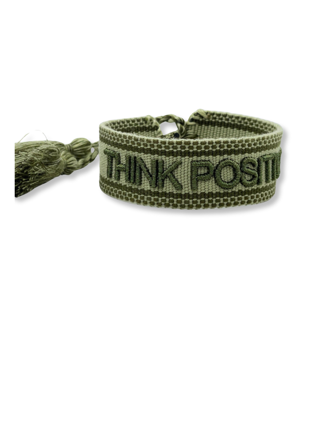 Think Positive Bracelet In Green