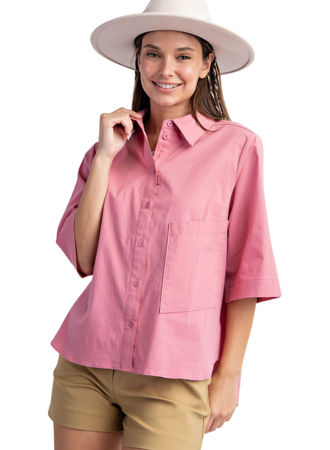 Poplin Shirt in Mauve