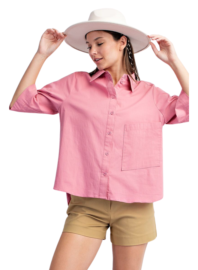 Poplin Shirt in Mauve