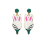Beaded Bunny Golf Tee Earrings