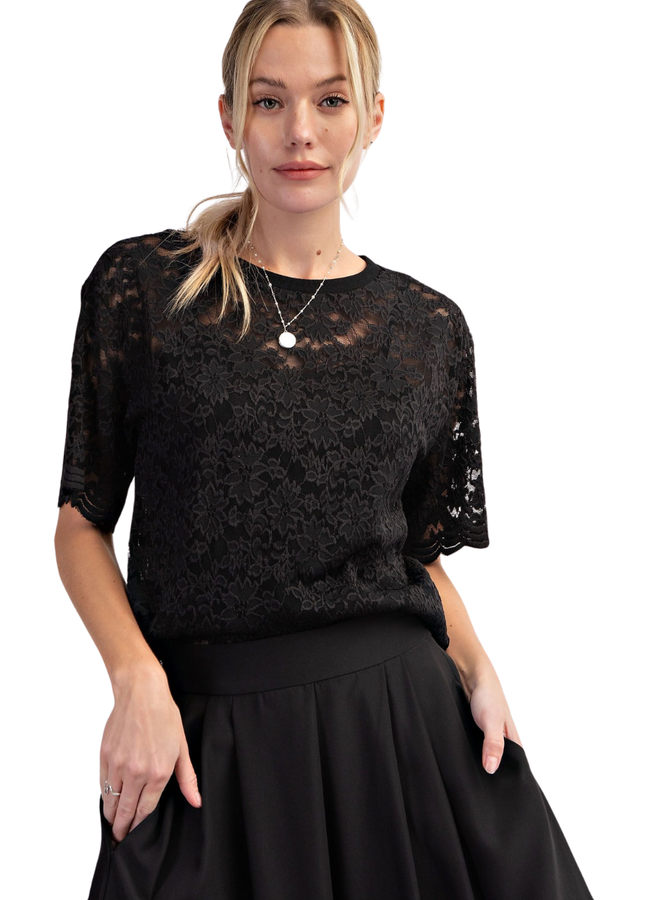 Black Lace Top