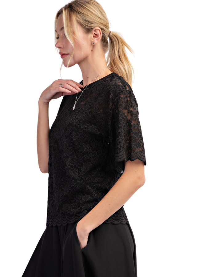 Black Lace Top