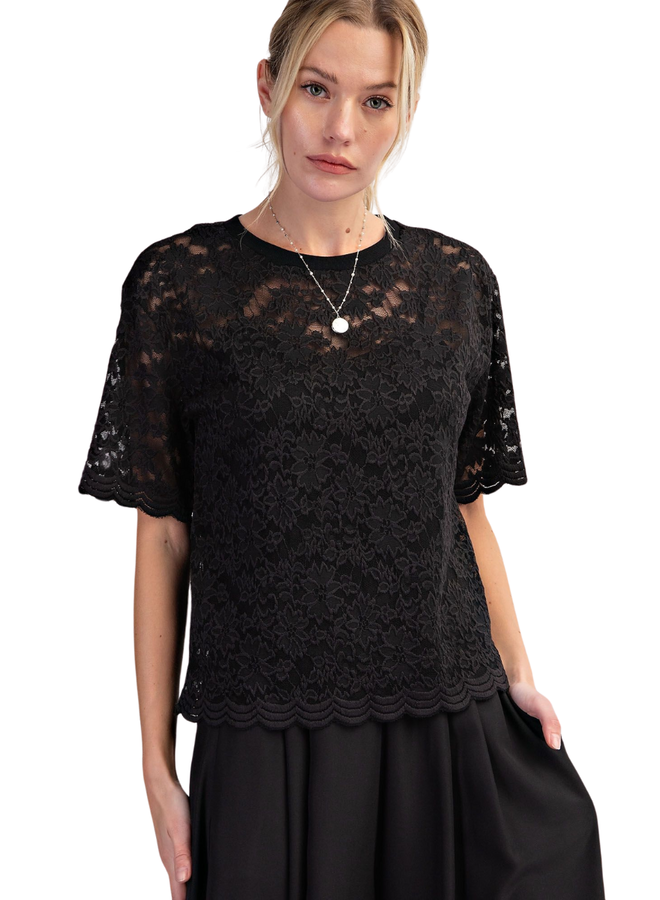 Black Lace Top