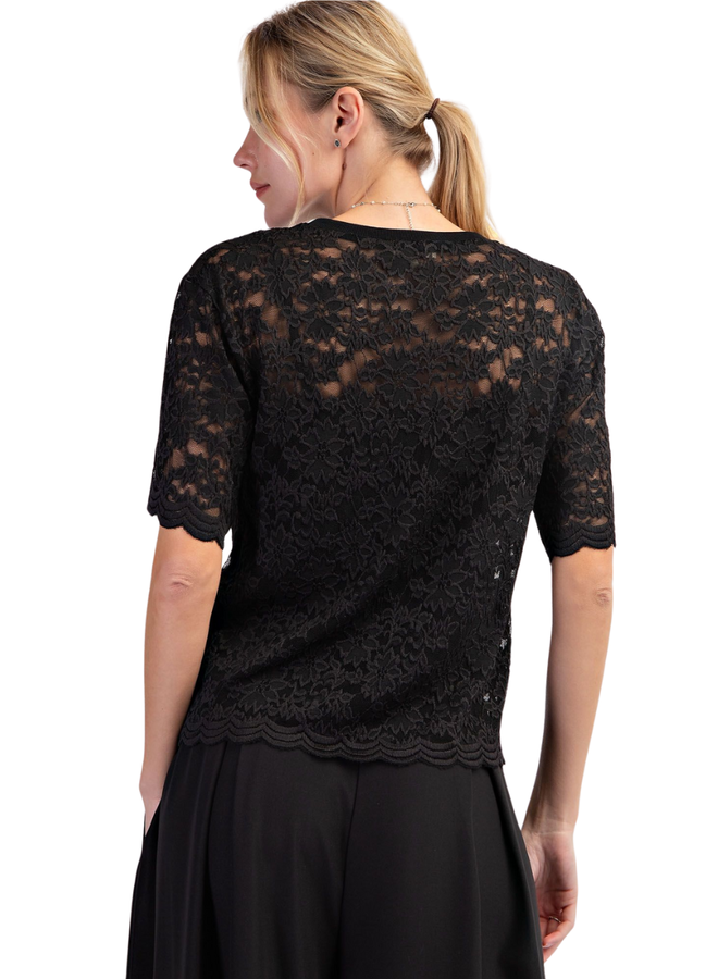 Black Lace Top
