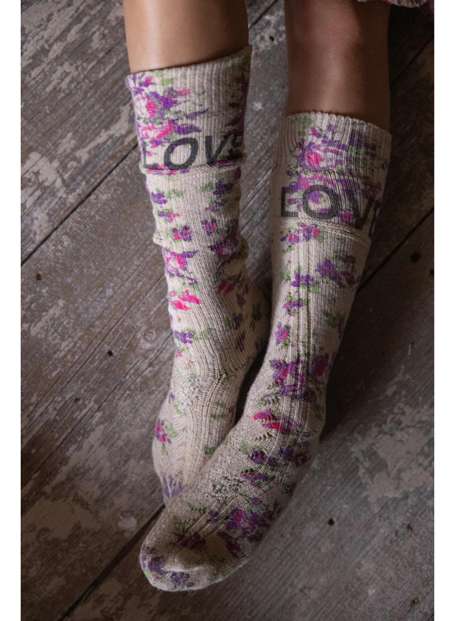 Magnolia Pearl Floral Love Big Dipper Socks