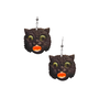 Creepy Black Cat Earrings