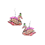 Patchwork Swan Earrings