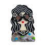 Girl With The Wavy Black Hair Brooch