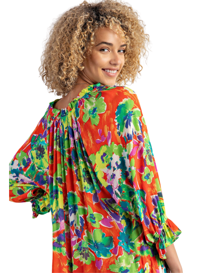 Tropical Tiered Maxi Dress