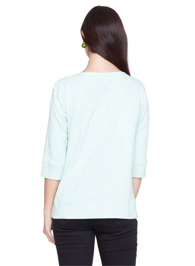 Renuar 3/4 Sleeve Tee In Mint