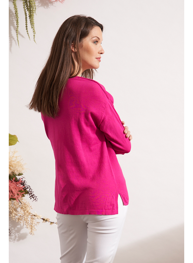 Renuar Perfect Summer Knit Top In Orchid