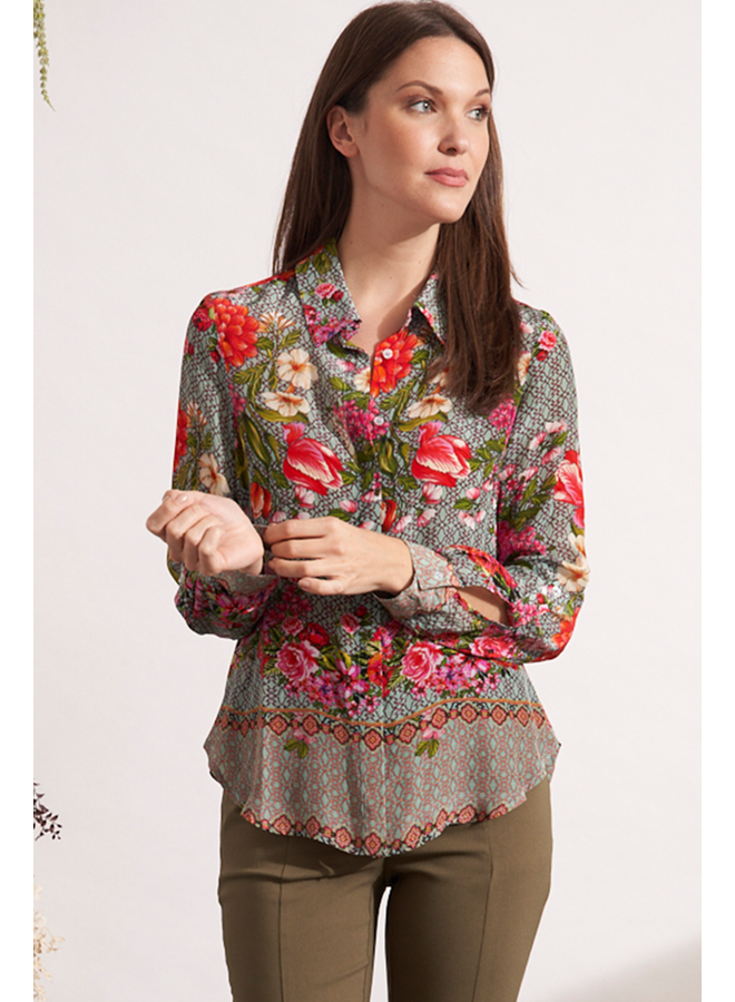 Renuar For The Love Of Roses Blouse