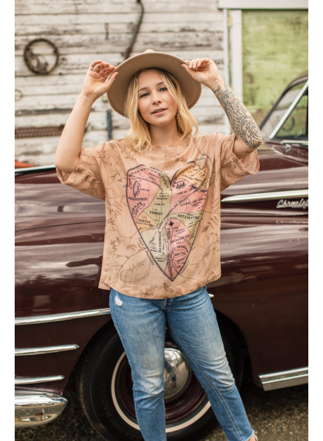Market of Stars Map of My Heart Luxe Tee ONE SIZE