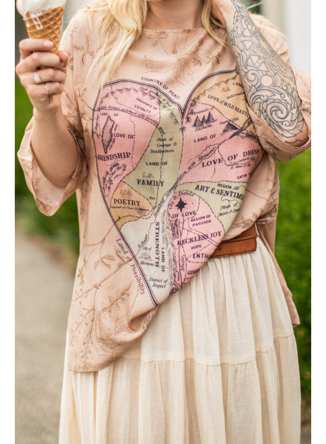 Market of Stars Map of My Heart Luxe Tee ONE SIZE