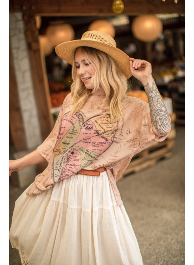 Market of Stars Map of My Heart Luxe Tee ONE SIZE