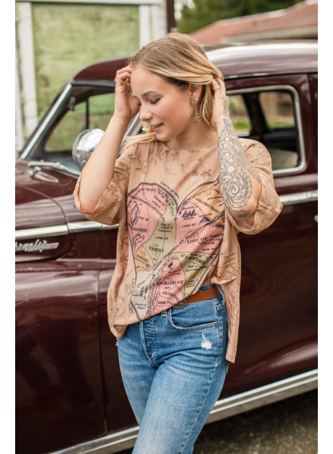 Market of Stars Map of My Heart Luxe Tee ONE SIZE