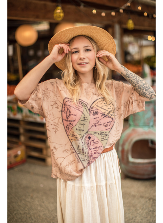 Market of Stars Map of My Heart Luxe Tee ONE SIZE