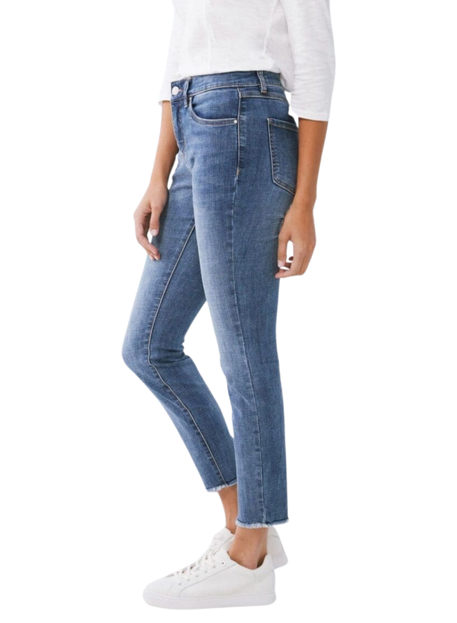 French Dressing Christina Fringed Ankle Jean in Medium Wash