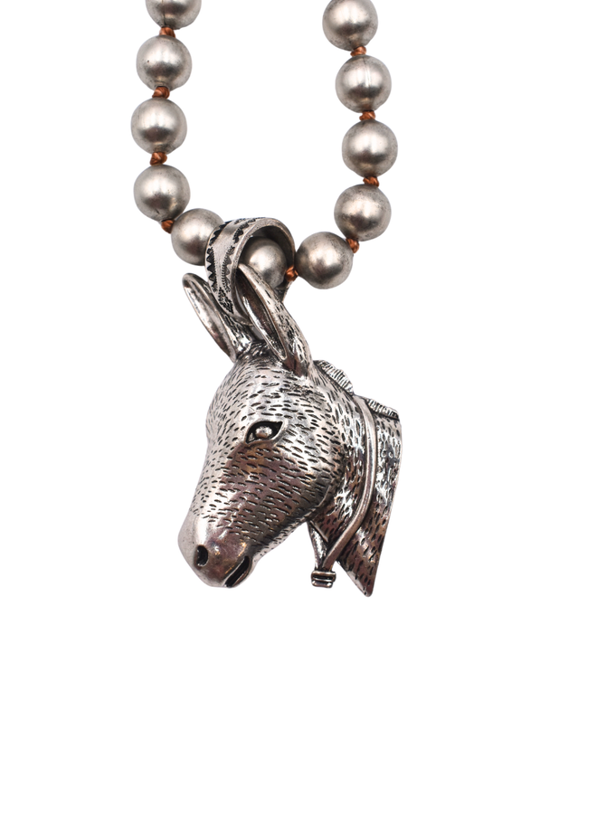 Silver Donkey Necklace