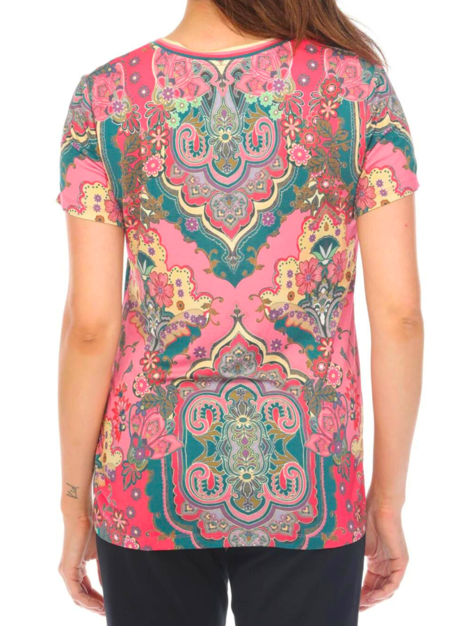 Johnny Was Janie Favorite V-Neck Tee in Paisley