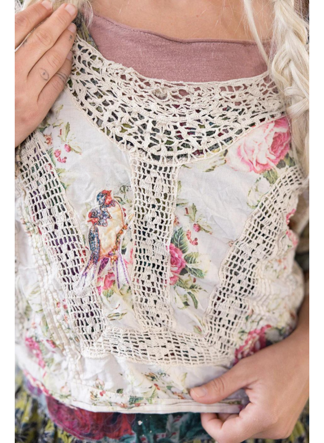 Magnolia Pearl Floral Dejah Cropped Blouse