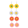 Beaded Daisy Earrings