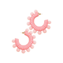 Pom Pom Semi-Hoop Earrings