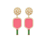 Lux Pickleball Earrings In Pink