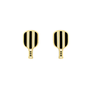 Black & White Striped Pickleball Earrings