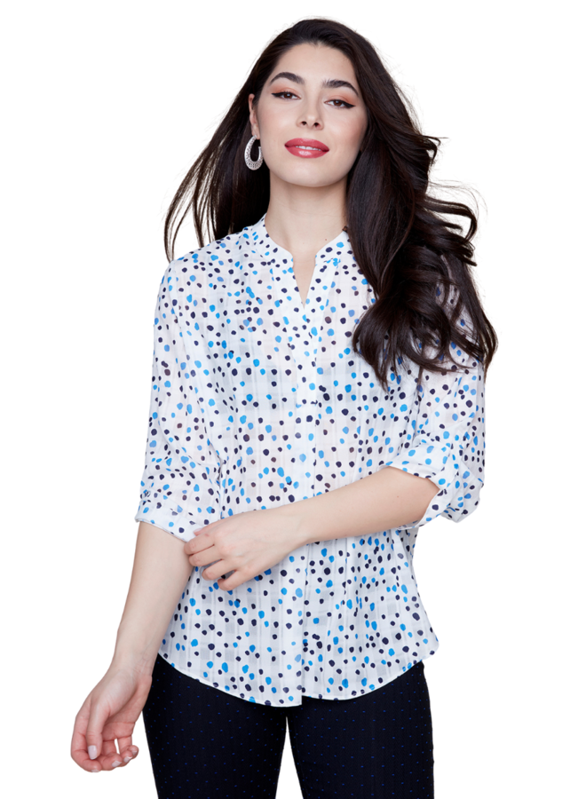 Renuar Lapis Combo Dot Blouse