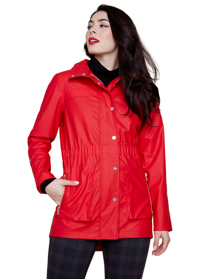 Renuar Raincoat In Berry