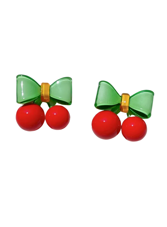 Vintage Acrylic Cherry Earrings