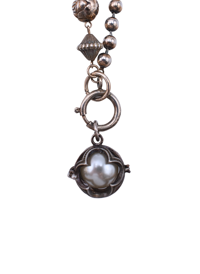 Erin Knight Caged Pearl Necklace